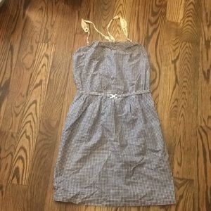 Sessun (French j crew) gingham lace strap dress